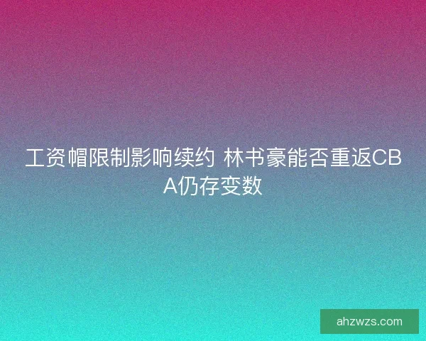 工资帽限制影响续约 林书豪能否重返CBA仍存变数